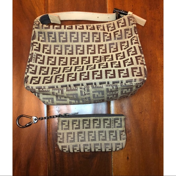 Fendi Zucchino Mini Pochette & Card Holder - Picture 1 of 11